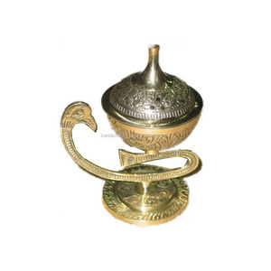 Direct Factory Price Antique Embossed Brass Incense Burner Available At Good Price From India