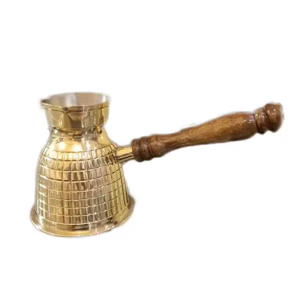 Premium Quality  Brass Copper Turkish Coffee Warmer Pot with Handle From Indian Supplier