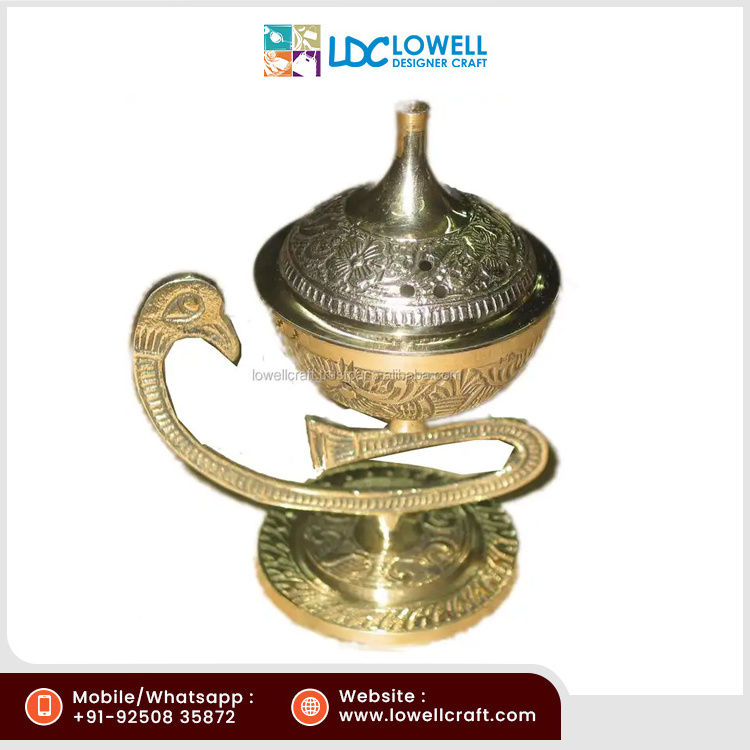 Direct Factory Price Antique Embossed Brass Incense Burner Available At Good Price From India