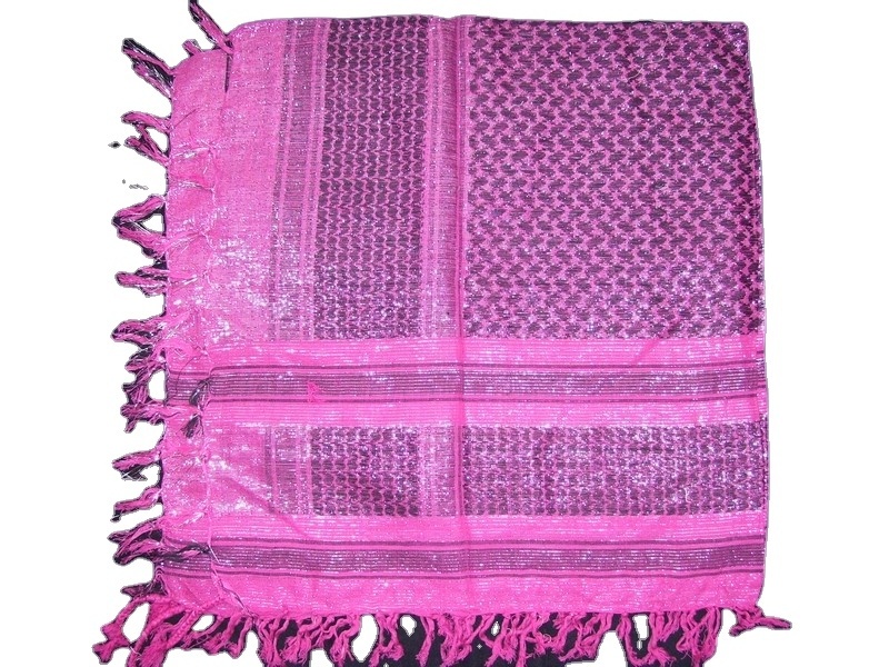 geometric  design square pattern arab lurex scarf Arab Arafat Cotton Shemagh Keffiyeh Palestine jacquard scarf