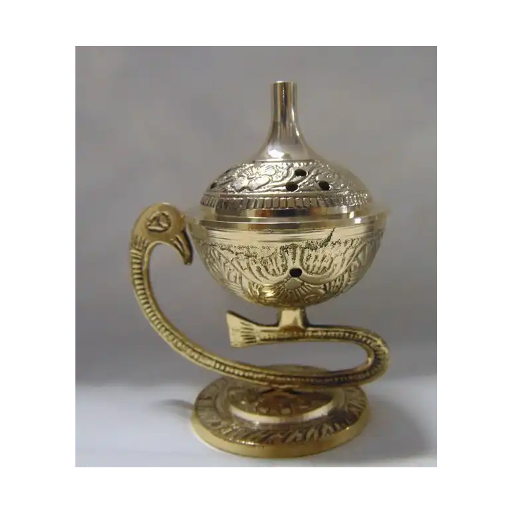 Direct Factory Price Antique Embossed Brass Incense Burner Available At Good Price From India