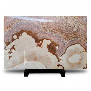 Factory Direct Price Backlit Red Dragon Onyx Marble Stone Slabs Interior Background Marble Wall Design