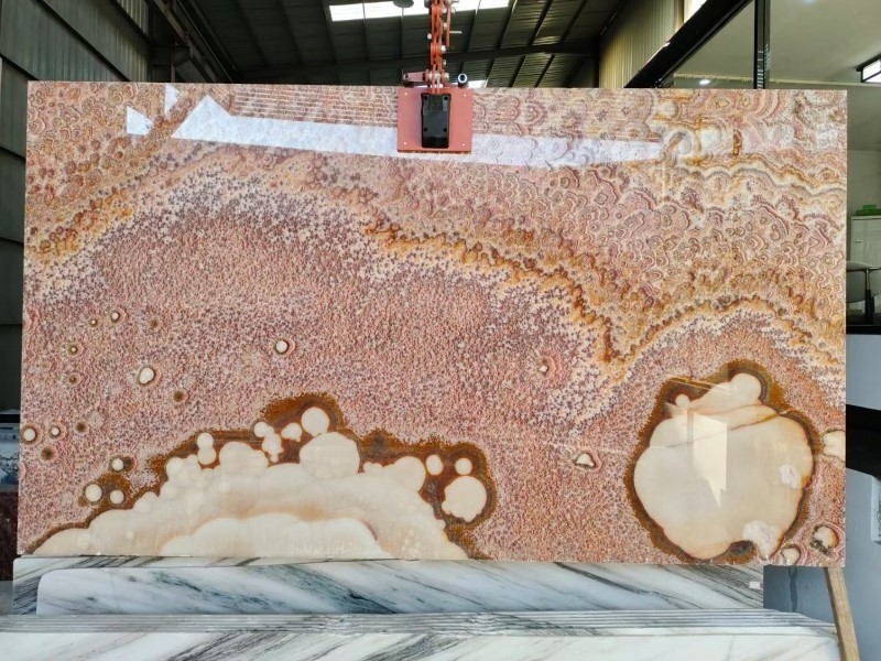 Factory Direct Price Backlit Red Dragon Onyx Marble Stone Slabs Interior Background Marble Wall Design