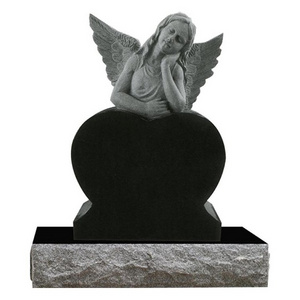 Customized Hot Sale Beautiful Marble Monument angel statues Headstones Tombstone Weeping Angle Tombstone