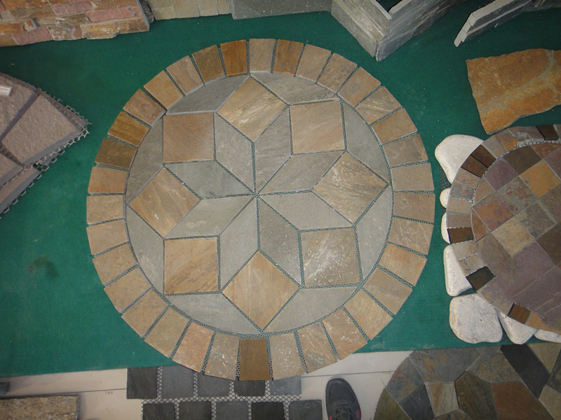 Factory Directly Slate Pattern Floor Stone Mosaic Slate Mosaic Pavers For Driveway