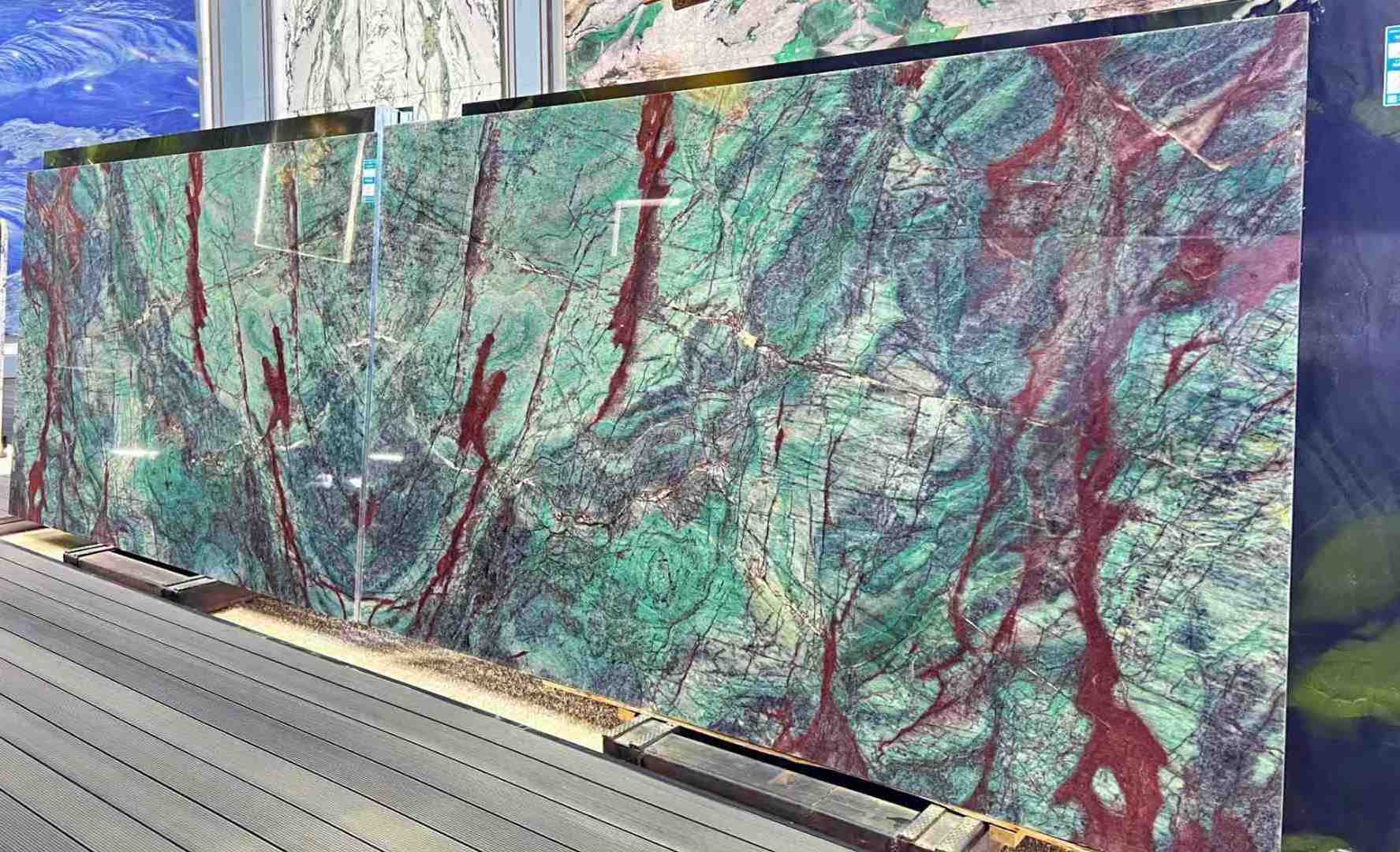 Green Marble Polished Amazonite Granite Slabs Onyx Marble Green Marble Background Wall Design for Villa Decoration