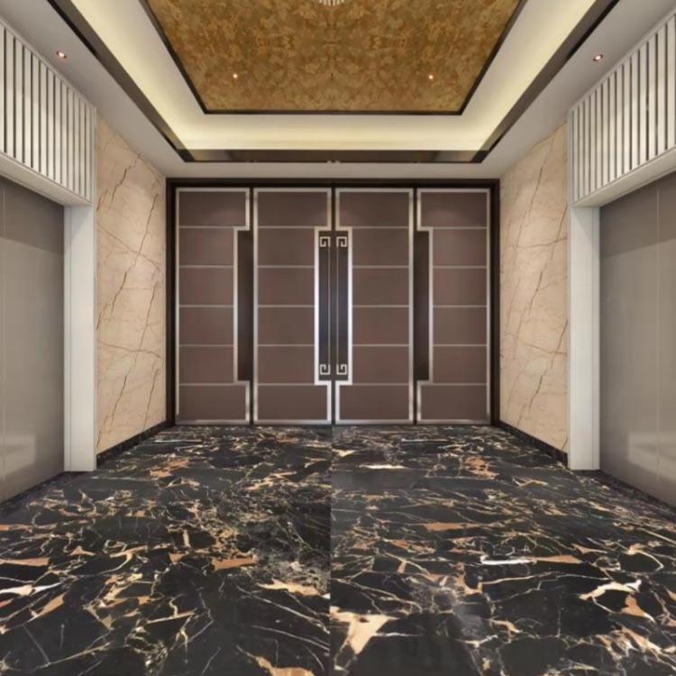 Golden Portoro Marmer Athens Black And Gold China Black Marble With Gold Veins Slabs And Flooring Tiles