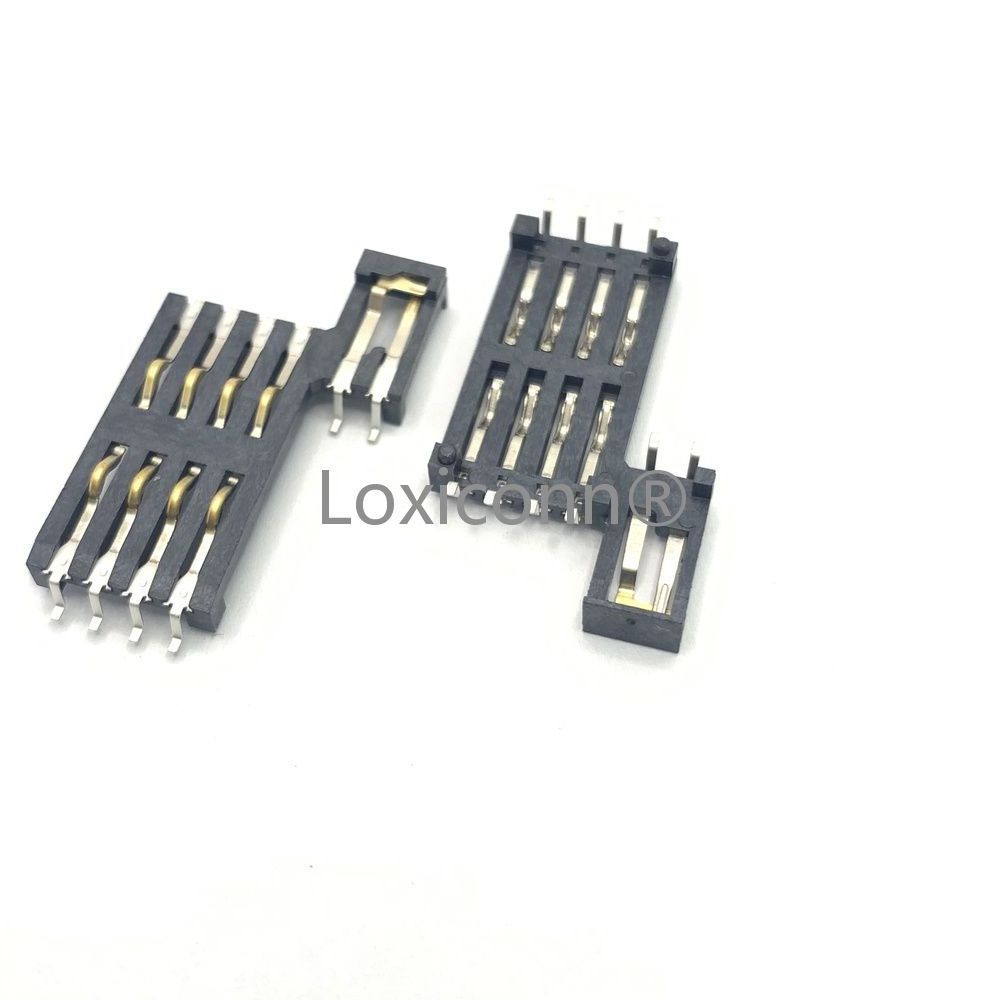 Smart card connector 8pin with switch SMT small IC card connector for POS IC cheap card socket