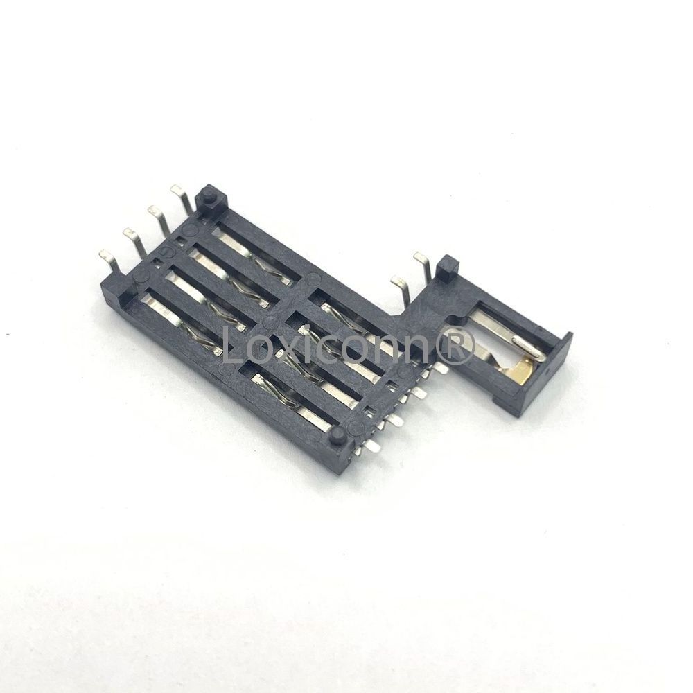 Smart card connector 8pin with switch SMT small IC card connector for POS IC cheap card socket