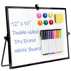 High Quality Office Supplies Dry Earser White Board Double Sided Aluminium Frame Small Desk Magnetic Whiteboards