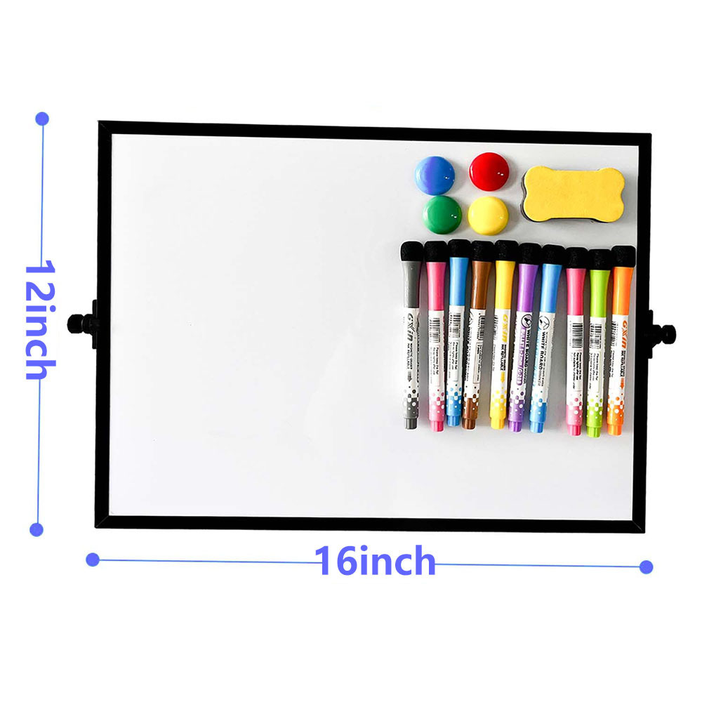 High Quality Office Supplies Dry Earser White Board Double Sided Aluminium Frame Small Desk Magnetic Whiteboards