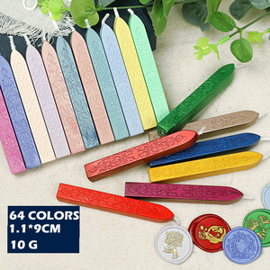 64 colors Retro Arrow Pattern Wax Seal Stamp Glue Gun Sealing Wax Sticks With Core