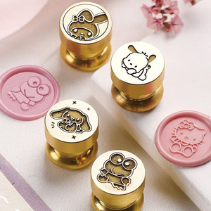 Wholesales Cartoon Series Children's Hand Account Puppy Cat Frog Fox Wax Seal Stamp Head