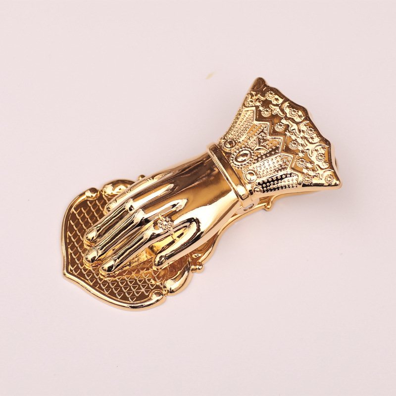 Hot Vintage Lady's Hand Shaped Gold Gilded Hand Clip Metal Clip for Traveler's Notebook Planner Junk Journal Antique Brass Clip