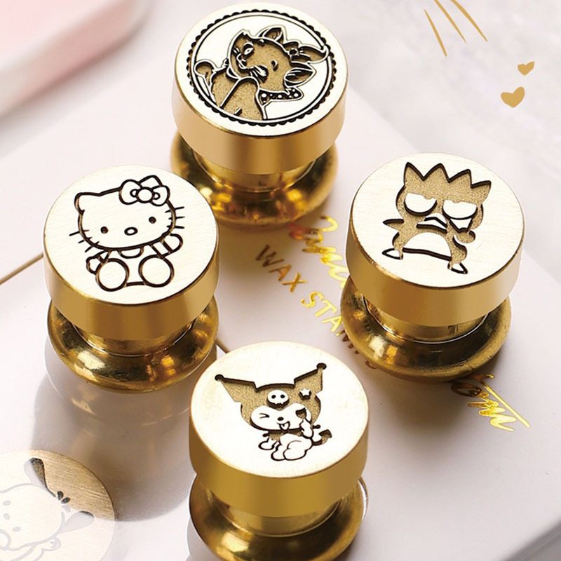 Wholesales Cartoon Series Children's Hand Account Puppy Cat Frog Fox Wax Seal Stamp Head