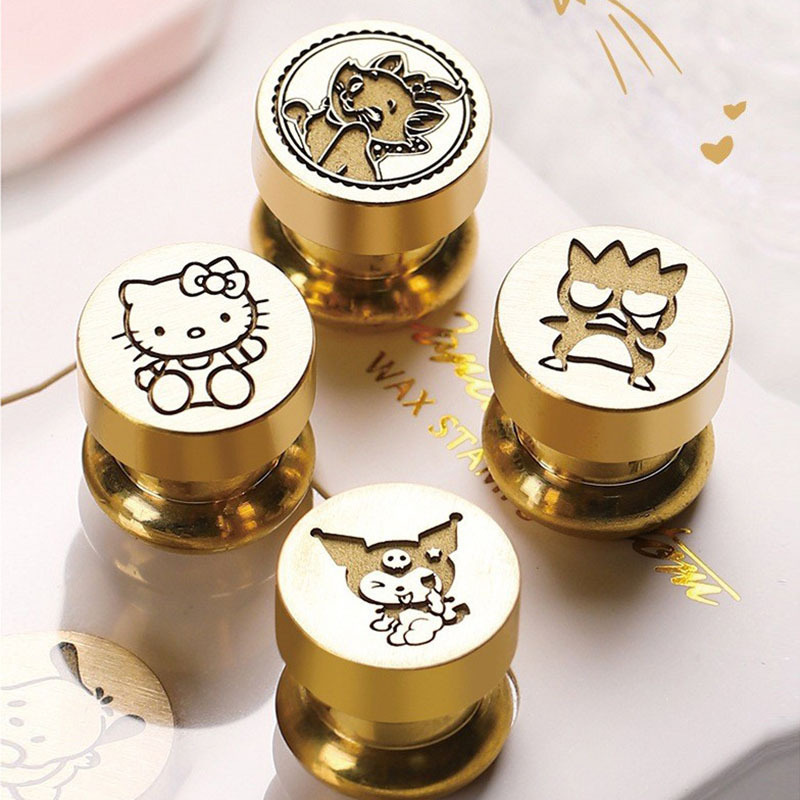 Wholesales Cartoon Series Children's Hand Account Puppy Cat Frog Fox Wax Seal Stamp Head