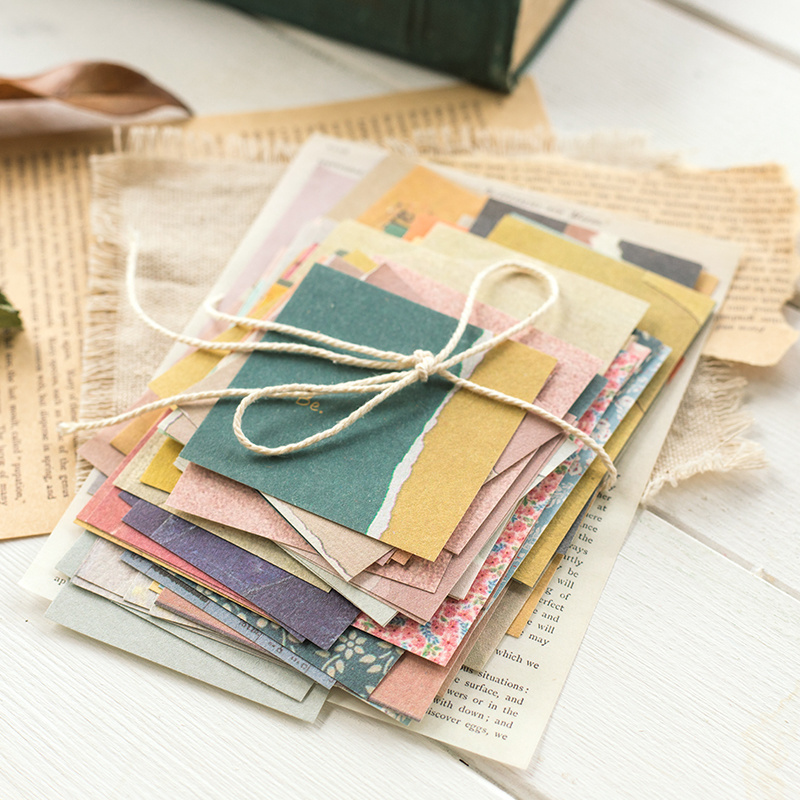 6 Design in 3 Size Material Paper Card Scrapbook Making DIY Kraft Paper Card Pack Craft Patten Paper for Hand Account Journals