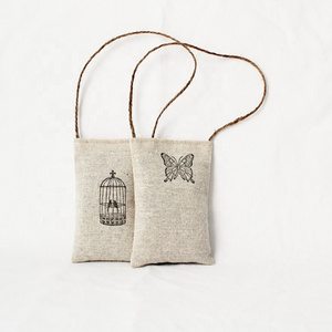 Embroidery Lavender Linen Pouch Long Lasting Air Freshener Scented Bags