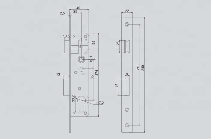 Hot Seller High Quality 8525 Door Lock