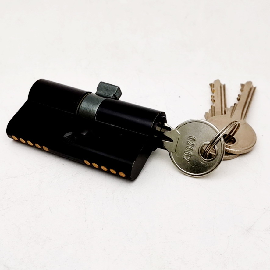 High Quality  black color Security Euro profile mortise door lock cylinder