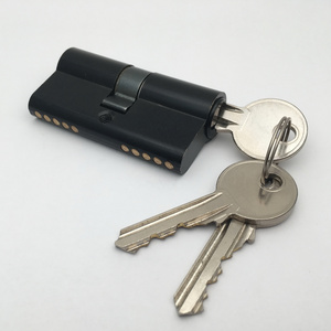 Most popular matte black powder coating Euro door lock cylinder