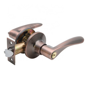 China easy install door lever lock with aluminum door handle