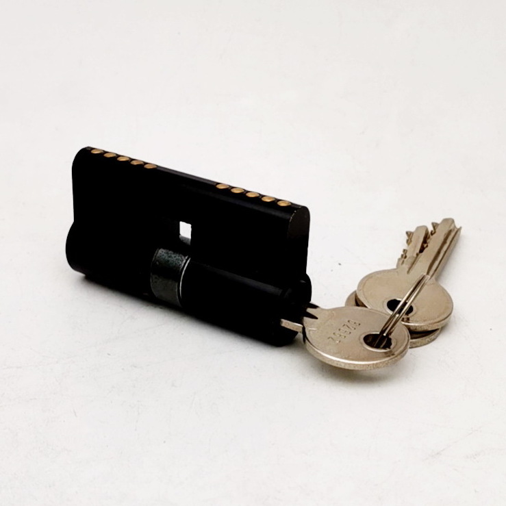 High Quality  black color Security Euro profile mortise door lock cylinder