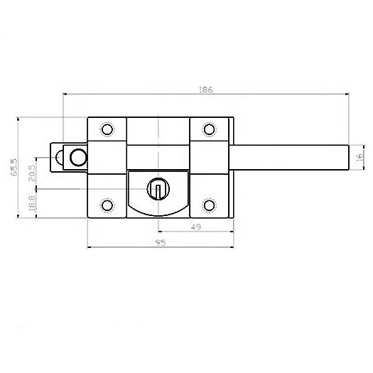 High Quality Spanish Bolt Lock with Brass Latch Door Lock