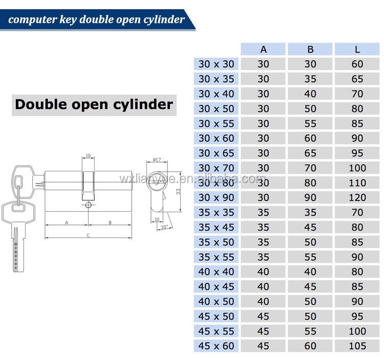 New design types of door key with cylinder lock with great price