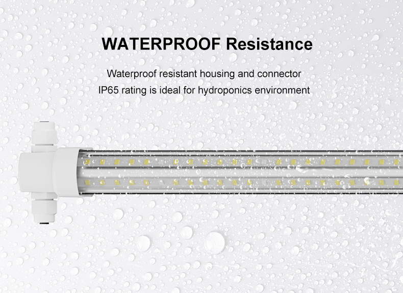 Led Tube Grow Light Vertical Farming Waterproof Lamp 32W 48W Two- Linear Leds Grow Lights For Indoor Hydroponics Vertical Farm