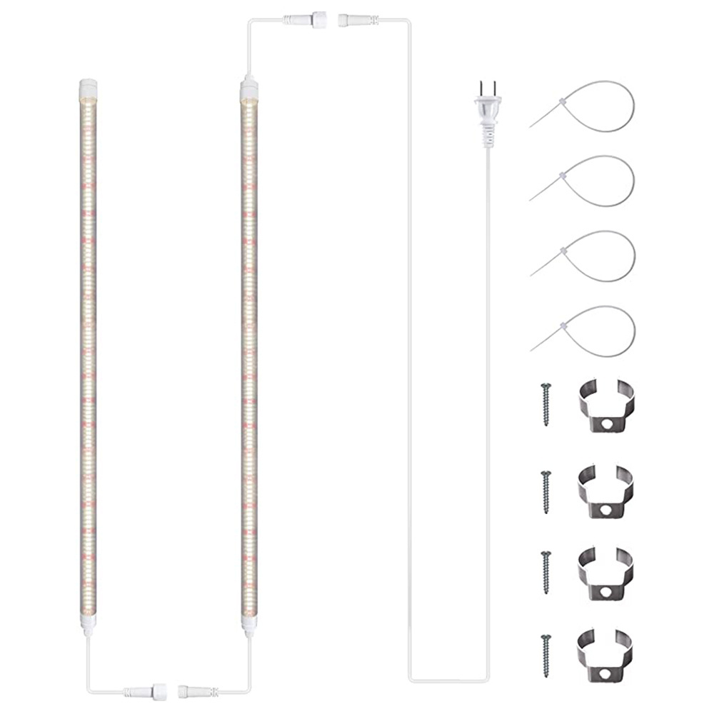 T8 LED Grow Light Strip for Seed Starting IP65 Full Spectrum Sunlight Replacement with Reflector