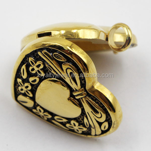 Beautiful jewelry 316L stainless steel heart perfume locket