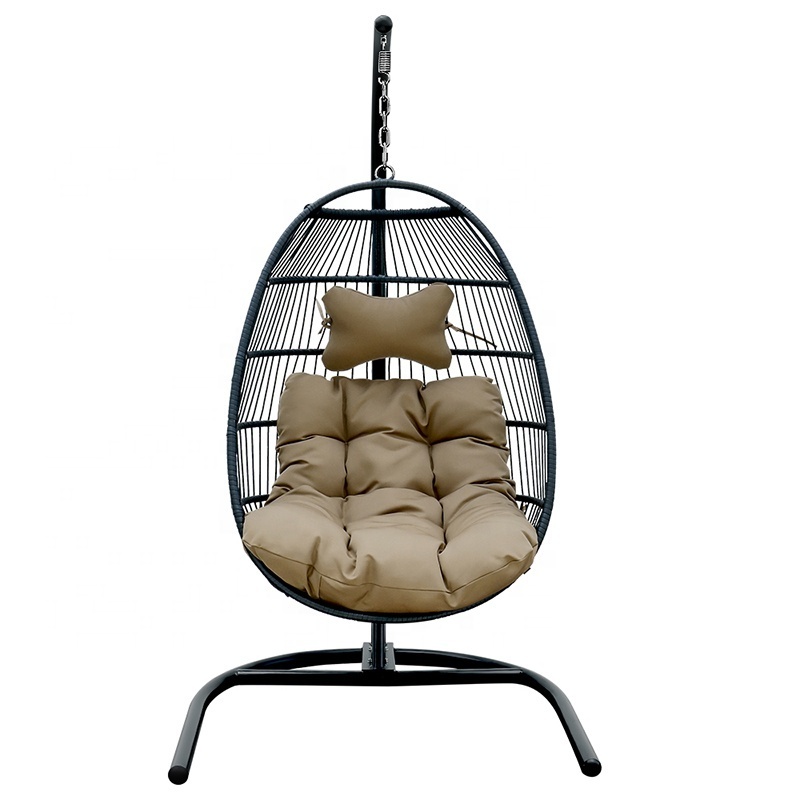 DAP USA price Outdoor Wicker single Seat Hanging Egg Swing Chair with Metal Stand Furniture Color Material Origin General