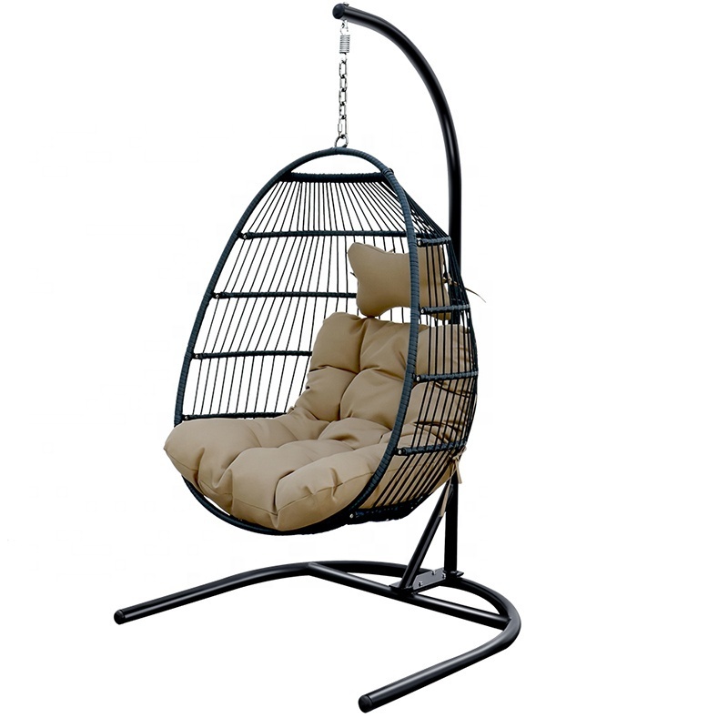 DAP USA price Outdoor Wicker single Seat Hanging Egg Swing Chair with Metal Stand Furniture Color Material Origin General