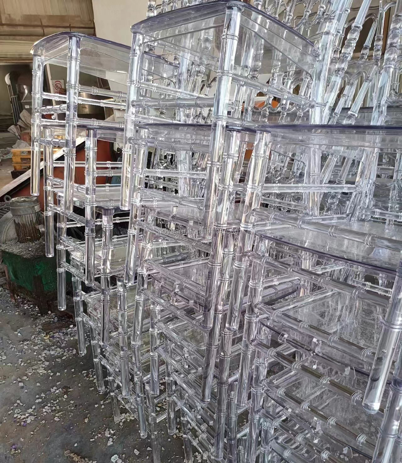 USED chair Hotel Banquet Chair Clear Crystal Plastic Acrylic Resin Tiffany Chiavari Wedding Chair for Hotel Restaurant