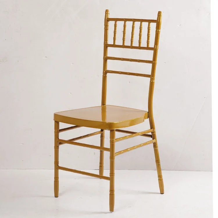 Hot Selling Stacking Wedding Event Used Restaurant Chairs Gold Metal Hotel Tiffany Banquet Chair