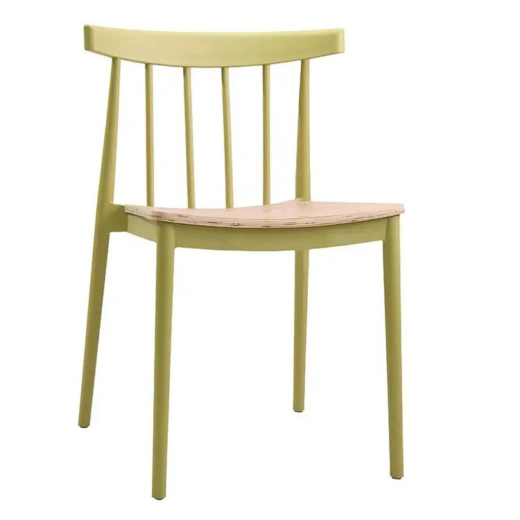 Nordic Design Stackable Colored Outdoor Furniture Chairs Monoblock Durable PP Plastic Dining Chair