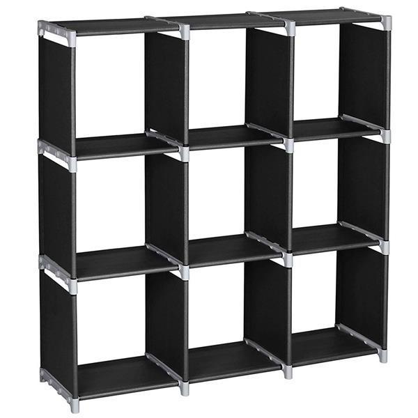 9 Cube Storage Rack Staircase Organizer DIY Steel Storage Racks Shelving Units for Living Room Children Room Bookcase