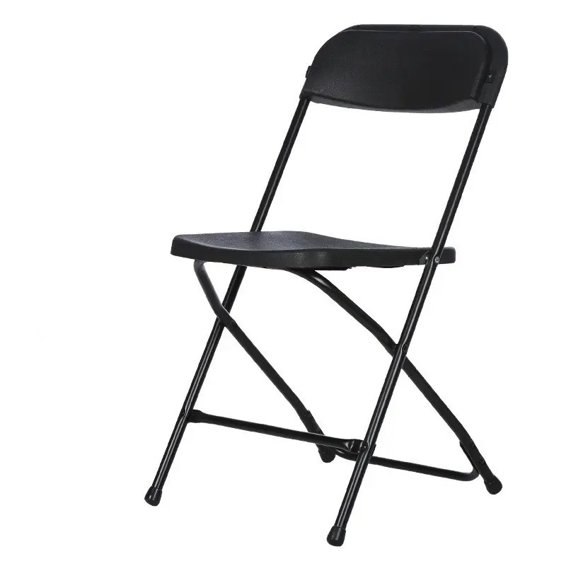 Wholesale Portable Steel Frame Stackable Chair White Plastic Folding Hotel Chair for Indoor Outdoor Events