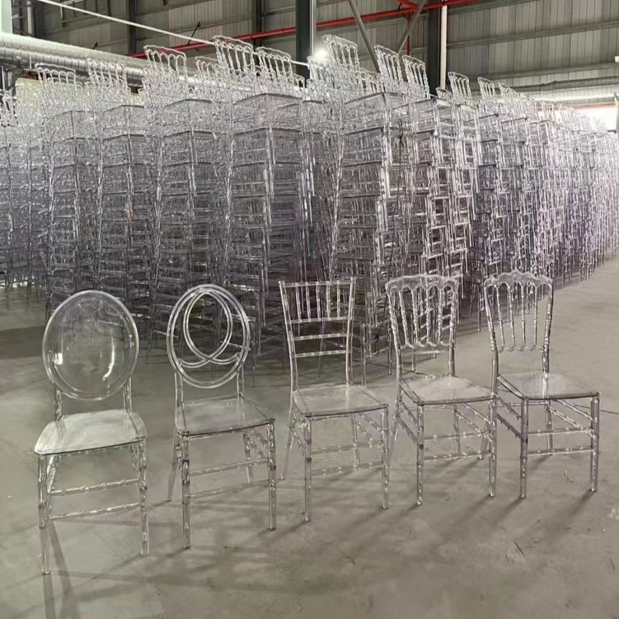 USED chair Hotel Banquet Chair Clear Crystal Plastic Acrylic Resin Tiffany Chiavari Wedding Chair for Hotel Restaurant