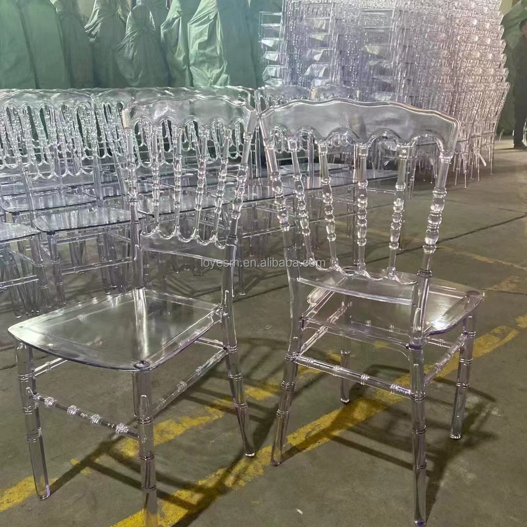 USED chair Hotel Banquet Chair Clear Crystal Plastic Acrylic Resin Tiffany Chiavari Wedding Chair for Hotel Restaurant