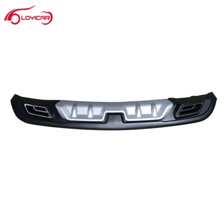 PP material Silver Black Rear Air Diffuser Bumper Guard for Hyundai Elantra 2014 Car Body Kit