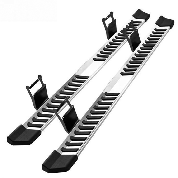 For 2015-2020 Ford F150 Super Cab V Style Running Boards Side Step Nerf Bar Silver Black Pickup Truck Offroad 4x4 Accessories