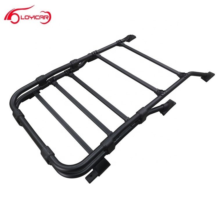 Heavy Duty Offroad Parts Aluminum Alloy Roof Rack Aftermarket Black Roof Luggage Rack For Toyota FJ Cruiser