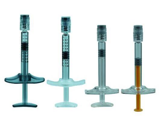 High Quality Factory Price cosmetic prefilled 1ml Long Glass Syringe with Luer Lock