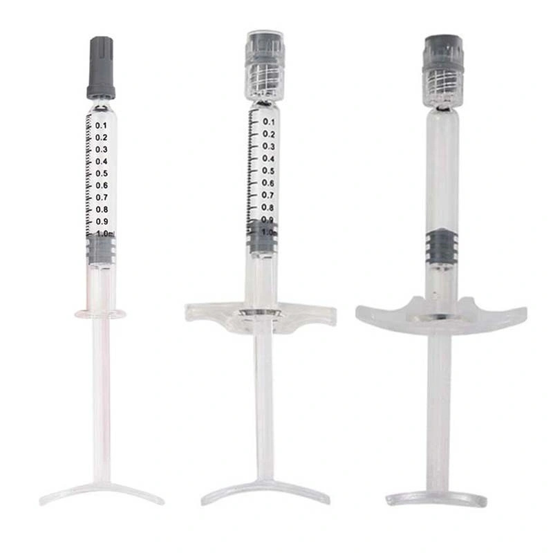 High Quality Factory Price cosmetic prefilled 1ml Long Glass Syringe with Luer Lock