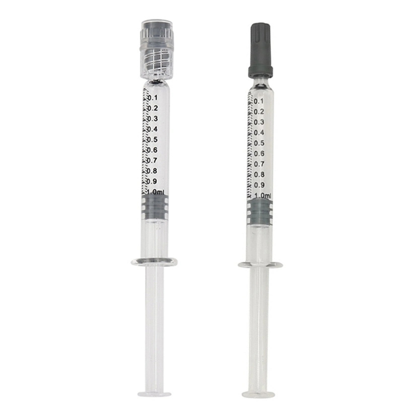 High Quality Factory Price cosmetic prefilled 1ml Long Glass Syringe with Luer Lock