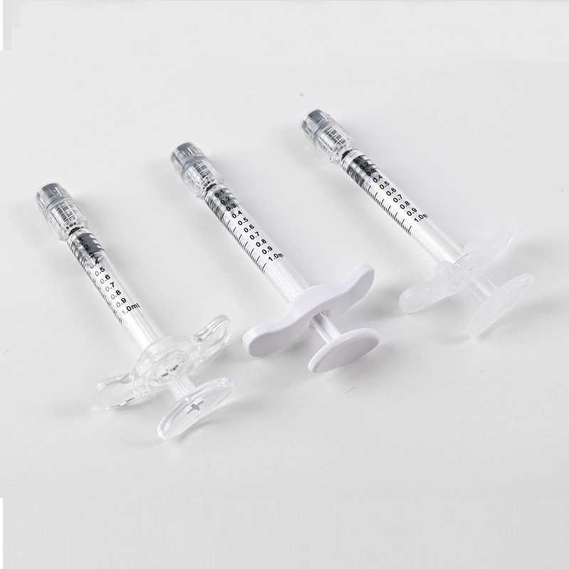 High Quality Factory Price cosmetic prefilled 1ml Long Glass Syringe with Luer Lock