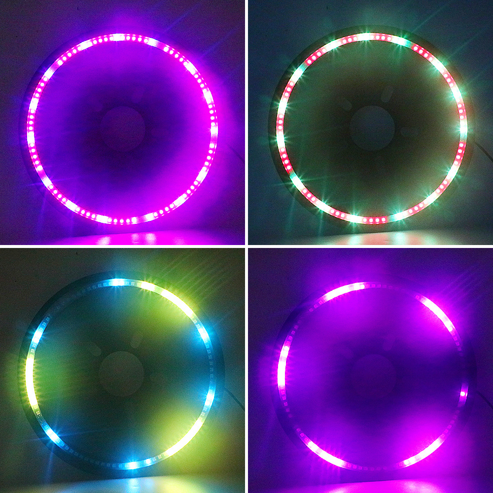 RC Dancing Rgb Spare Tire Ring Brake Light 3Rd Led Rear Wheel Lights Third Tail Lamp For Jeep Wrangler Jk Jl Jlu