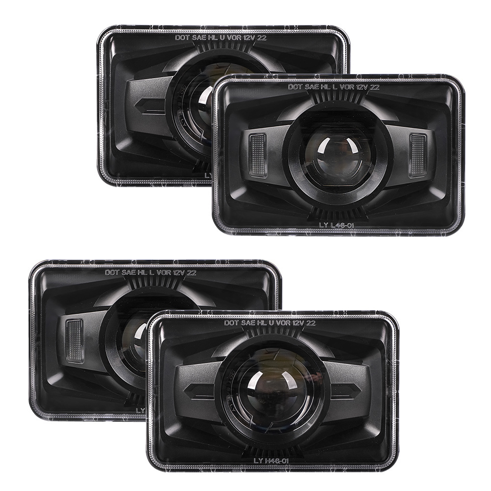 Square Sealed Beam Rectangular LOYO 4x6 inch Led Truck Projector Headlights For Kenworth For Peterbilt 379